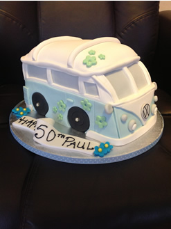 Campervan 50th  Birthday Cake